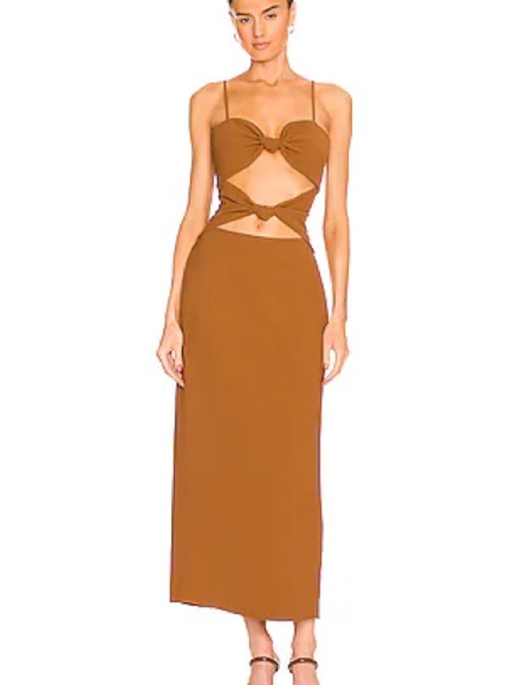 Ronny Kobo Costa Dress in Orange Selentine